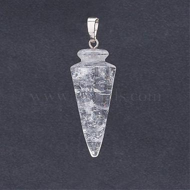 pendeloques de cristal de quartz naturel(G-P236-01)-2