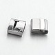 Tarnish Resistant Letter Style 201 Stainless Steel Square Slide Charms(STAS-L132-23)-1