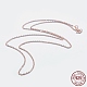 925 Sterling Silver Cable Chain Necklaces(STER-F039-40cm-07RG)-1