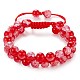 bracelet de perles tressées en verre rond étincelant(BJEW-SW00082-08)-1
