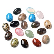Gemstone Cabochons, Oval, Natural & Synthetic Mixed Stone, 18x13x5mm(G-H1596-18x13x5mm-M)