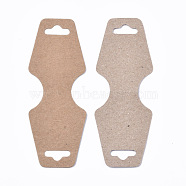 Cardboard Jewelry Display Cards, for Necklaces, Bracelets, Jewelry Hang Tags, Camel, 124x46x0.3mm(X-CDIS-Q001-26A)