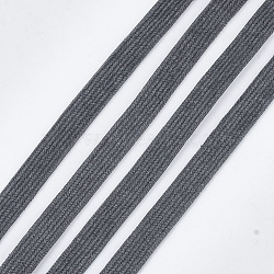 Corduroy Fabric Ribbon, Polyester Ribbon, For DIY Hair Bow Making, Gray, 10mm, about 100yard/roll(91.44m/roll)(OCOR-S115-03F)