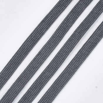 Corduroy Fabric Ribbon, Polyester Ribbon, For DIY Hair Bow Making, Gray, 10mm, about 100yard/roll(91.44m/roll)
