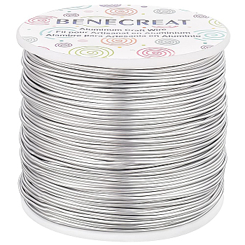 Round Aluminum Wire, Gainsboro, 18 Gauge, 1mm, about 492.12 Feet(150m)/roll