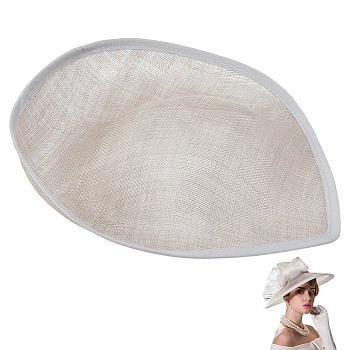 Linen Mini Hat Fascinator Base, for DIY Crafts Hair Accessories Decoration, Gainsboro, 310x290x46mm