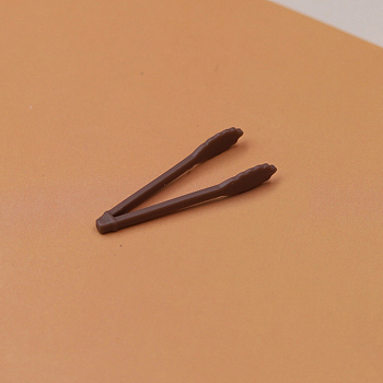 Plastic Miniature Ornaments, Micro Landscape Dollhouse Accessories, Tweezer, Coconut Brown, 37mm