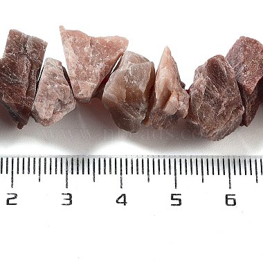 brins de perles de quartz fraise naturelle brute brute(G-P528-A17-01)-4