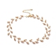 Electroplate Faceted Oval Glass Beaded Necklaces(NJEW-JN02625-04)-1