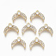 Brass Micro Pave Clear Cubic Zirconia Charms(X-RJEW-T063-67G-NF)-1