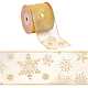 ruban en mousseline transparent simple face pour Noël(OCOR-WH0071-008B)-1