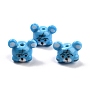 Deep Sky Blue Tiger Porcelain Beads(PORC-I012-01)