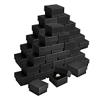 Paper Gift Packing Boxes, Square, Black, 5x5x3cm(CON-WH0085-211A)