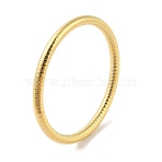 304 Stainless Steel Grooved Ring Bangles for Women Men, Real 18K Gold Plated, Inner Diameter: 2-1/2 inch(6.5cm), 6mm(BJEW-Z064-03G)
