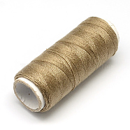 402 Polyester Sewing Thread Cords for Cloth or DIY Craft, Tan, 0.1mm, about 120m/roll, 10rolls/bag(OCOR-R027-11)