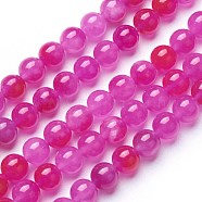 Natural Quartz Beads Strands, Dyed, Round, 6mm, Hole: 0.5mm, about 64pcs/strand, 15.2 inch(38.5cm)(G-F609-05-6mm)