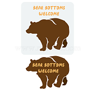 PET Hollow Out Drawing Painting Stencils, for DIY Scrapbook, Photo Album, Bear, 30x30cm(DIY-WH0391-0853)