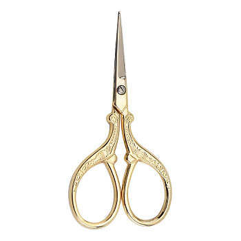 201 Stainless Steel Scissors, Craft Scissor, for Needlework, Golden, 90x45mm