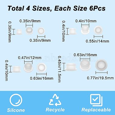 24Pcs 4 Style Silicone Bottle Seal Plug(AJEW-GF0005-95)-2