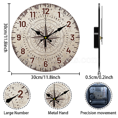 horloge murale imprimée en mdf(HJEW-WH0058-004)-2