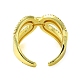 Brass Micro Pave Cubic Zirconia Open Cuff Ring(RJEW-K256-16G)-3