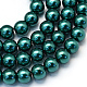 Backen gemalt pearlized Glasperlen runden Perle Stränge(X-HY-Q330-8mm-79)-1