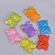 Resin Cabochons, Bear, Mixed Color, 22x17x9mm(CRES-T005-120)