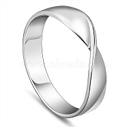 SHEGRACE Rhodium Plated 925 Sterling Silver Rings, Platinum, US Size 9 3/4(19.5mm)(JR733A-03)