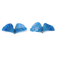 Plastic Pendants, Leaf, Cornflower Blue, 16x30.5x3.5mm, Hole: 0.9mm(KY-N015-178B)