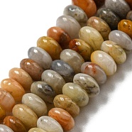 Natural Crazy Lace Agate Beads Strands, Rondelle, 4~4.5x2~2.5mm, Hole: 1.2mm, about 155~163pcs/strand, 15.24''~15.31''(38.7~38.9cm)(X-G-K343-C04-02)