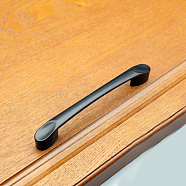 Matte Style Aluminium Alloy Drawer Knob, Cabinet Pulls Handles for Drawer Accessories, Black, 133.5x12.1x21mm, Hole Center: 96mm(CABI-PW0001-009A-01)