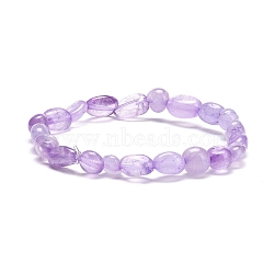 Natural Lavender Jade Chip Beads Stretch Bracelet, Reiki Bracelet for Kids, Inner Diameter: 1-3/4 inch(4.4cm)(BJEW-JB07115)