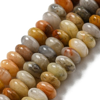 Natural Crazy Agate Beads Strands, Rondelle, 4~4.5x2~2.5mm, Hole: 1.2mm, about 155~163pcs/strand, 15.24''~15.31''(38.7~38.9cm)
