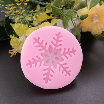 Snowflake Shape DIY Food Grade Silicone Molds, Fondant Molds, For DIY Cake Decoration, Chocolate, Candy, UV Resin & Epoxy Resin Jewelry Making, Random Single Color or Random Mixed Color
, 62x9mm