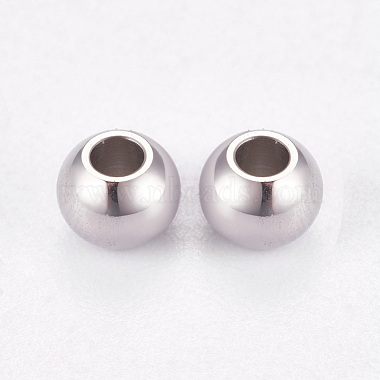 304 Stainless Steel Smooth Round Spacer Beads(X-STAS-M006-01D)-2
