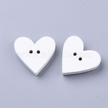 2-Hole Spray Painted Wooden Buttons(BUTT-T007-019)-2