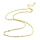 Brass Bar Link Chain Necklaces Making with Clasp(KK-L209-034A-G)-2