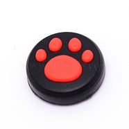 Silicone Replacement Cat Paw Thumb Grip Caps, Thumb Grips Analog Stick Cover, Black, 18x6.5mm, Inner Diameter: 13mm(AJEW-WH0181-02J)