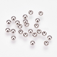 Apetalous 201 Stainless Steel Bead Caps, Stainless Steel Color, 3x1mm, Hole: 0.8mm(STAS-L205-13A)