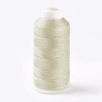 Metallic Thread, Embroidery Thread, 3-Ply, Silver, 0.4mm, about 1093.61 yards(1000m)/roll