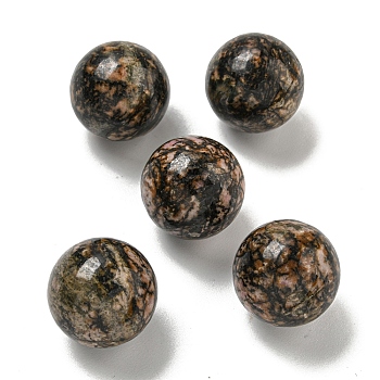 Natural Rhodonite Round Ball Figurines Statues for Home Office Desktop Decoration, 20mm