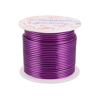 Aluminum Wire, for Jewelry Making, Purple, 12 Gauge, 2mm, about 30m/roll