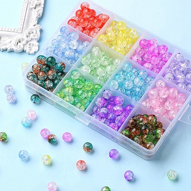 396Pcs 12 Colors Transparent Crackle Acrylic Beads(CACR-YW0001-06)-6