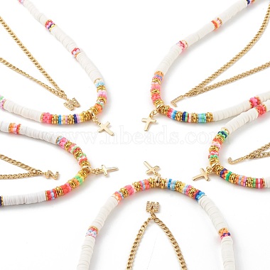 Mixed Color Polymer Clay Necklaces
