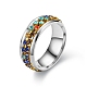 Colorful Rinestone Rotating Finger Ring(PW-WG94001-33)-1