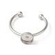 Non-Tarnish 304 Stainless Steel Open Cuff Ring Components(X-STAS-I306-05A-P)-2