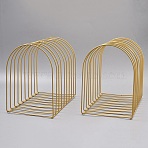 2Pcs Iron Desktop Knitted Hat Storage Rack, Swimming Cap Holder, Arch, Golden, 260x170x250mm(AJEW-WH0481-782)