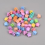 Kids Hair Accessories, GPPS Plastic Claw Hair Clips, Flower, 12x13x12.5mm(PHAR-WH0009-23A)