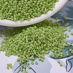 MIYUKI Delica Beads, Cylinder, Japanese Seed Beads, 11/0, (DB0733) Opaque Chartreuse, 1.3x1.6mm, Hole: 0.8mm, about 2000pcs/bottle, 10g/bottle(SEED-JP0008-DB0733)