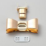 Alloy Purse Locks, Bowknot, Light Gold, 33x20x10mm(FIND-WH0126-623)
